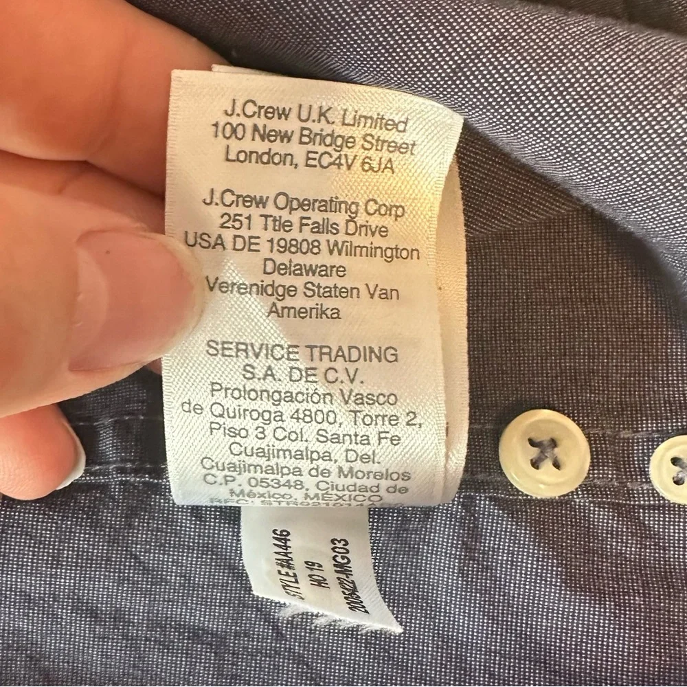 J. Crew Navy Button-Down Casual Shirt
